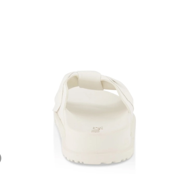 New White Knotted Glam Slides - Picture 4 of 6